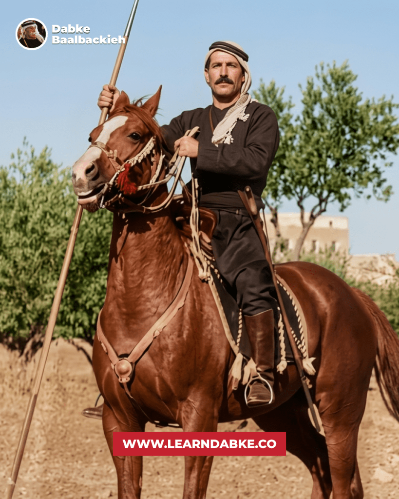 Ali Hleihel (Abu Asaad) is renowned as a skilled horse rider-Restored by Zorba Academy