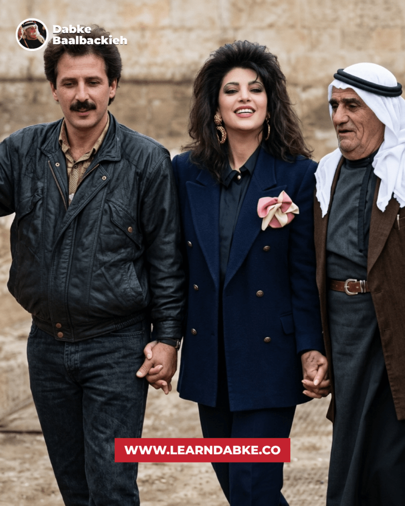 Ali Hleihel leading Dabke with Najwa Karam and Abo Majed Solh-Restored by Zorba Academy