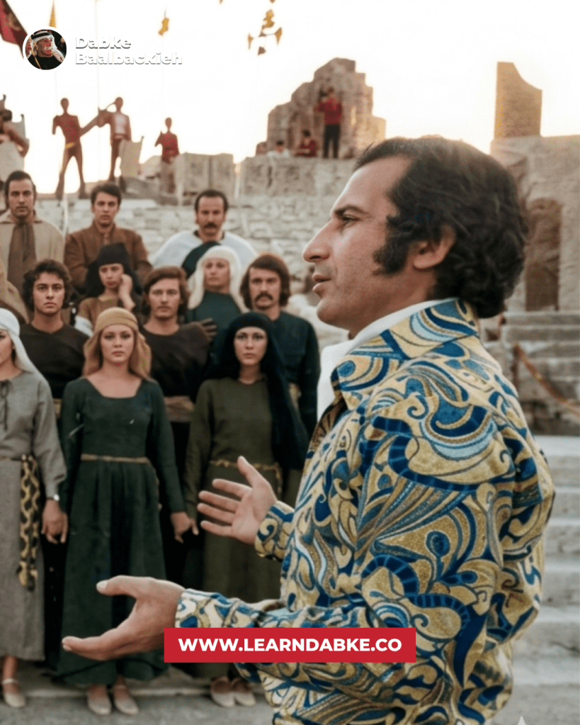 Abdel-Halim Caracalla with Assi Rahbani in Baalbek-Restored by Zorba Academy