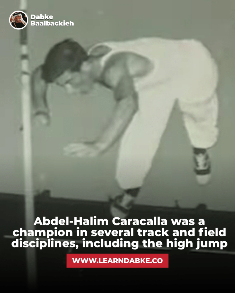 Abdel-Halim Caracalla was a champion in several track and field disciplines, including the high jump