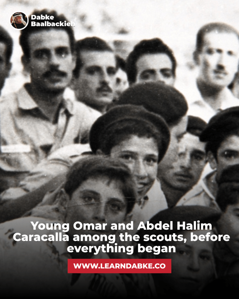 Young Omar and Abdel Halim Caracalla among the scouts, before everything began