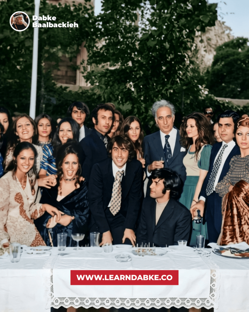 Said Akl, Abdel Halim Caracalla, and the troupe, Baalbek-Restored by Zorba Academy