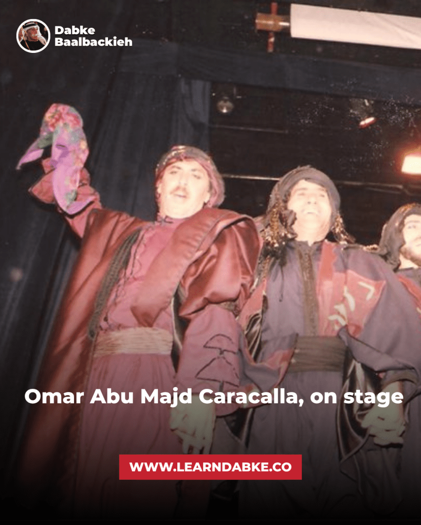 Omar Abu Majd Caracalla, on stage