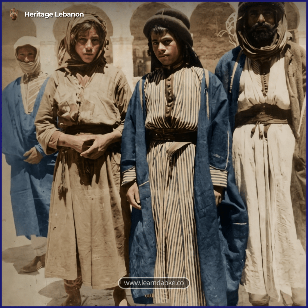 Popular Scene from the Old Baalbek Market, 1899 A rare glimpse of daily life in Baalbek’s old market, where people, trade, traditional dress, and public gathering shaped the rhythm of the city in the late Ottoman period. @heritage.lebanon | [www.learndabke.co](http://www.learndabke.co)